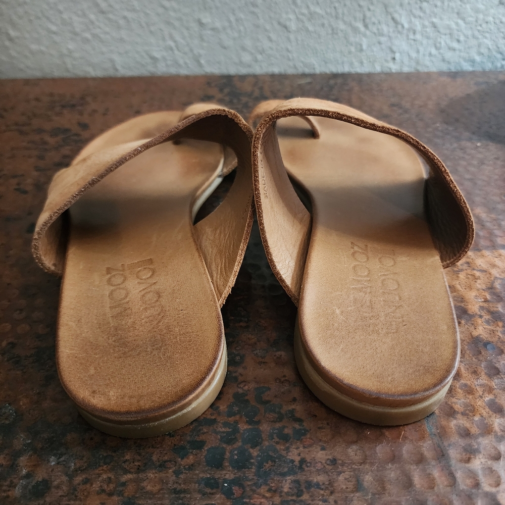 Miz Mooz Tan Leather Sandals - Picture 12 of 13